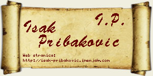 Isak Pribaković vizit kartica